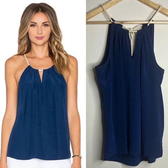 REVOLVE AMANDA UPRICHARD Savannah Silk Blouse Tank Top - Picture 1 of 9